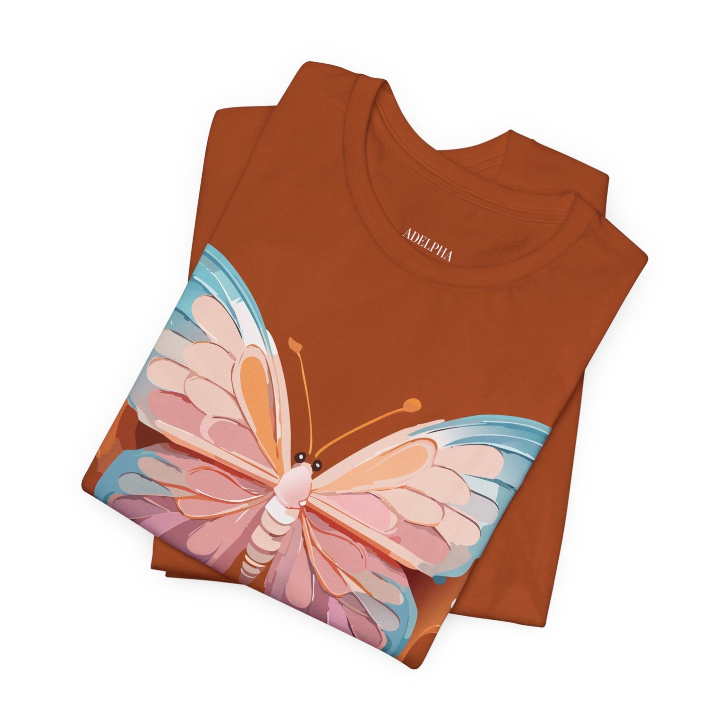 Butterfly Graphic Unisex 100 Cotton Lightweight Vintage Design Jersey Tee 86