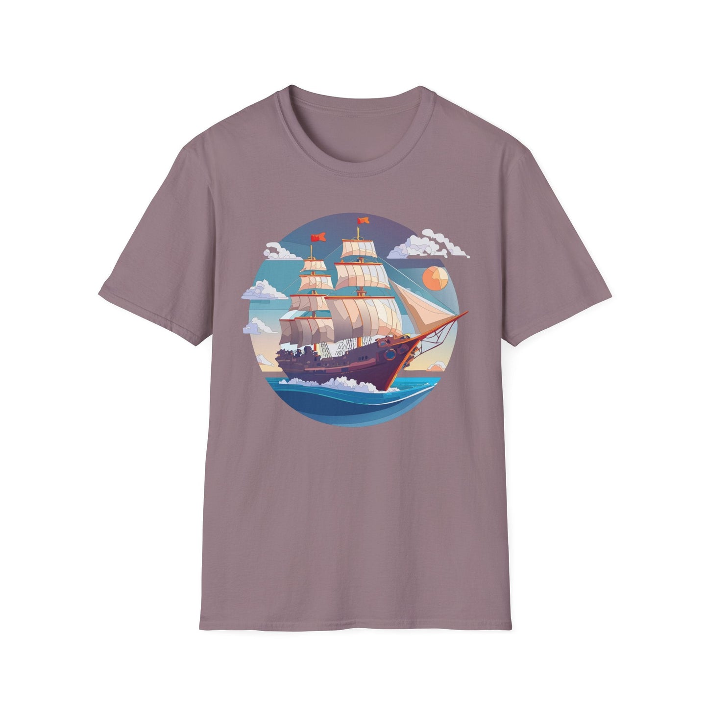 Nautical Ship T Shirts Frigate T Shirts Vessel Tee Shirt Unisex Softstyle T Shirt