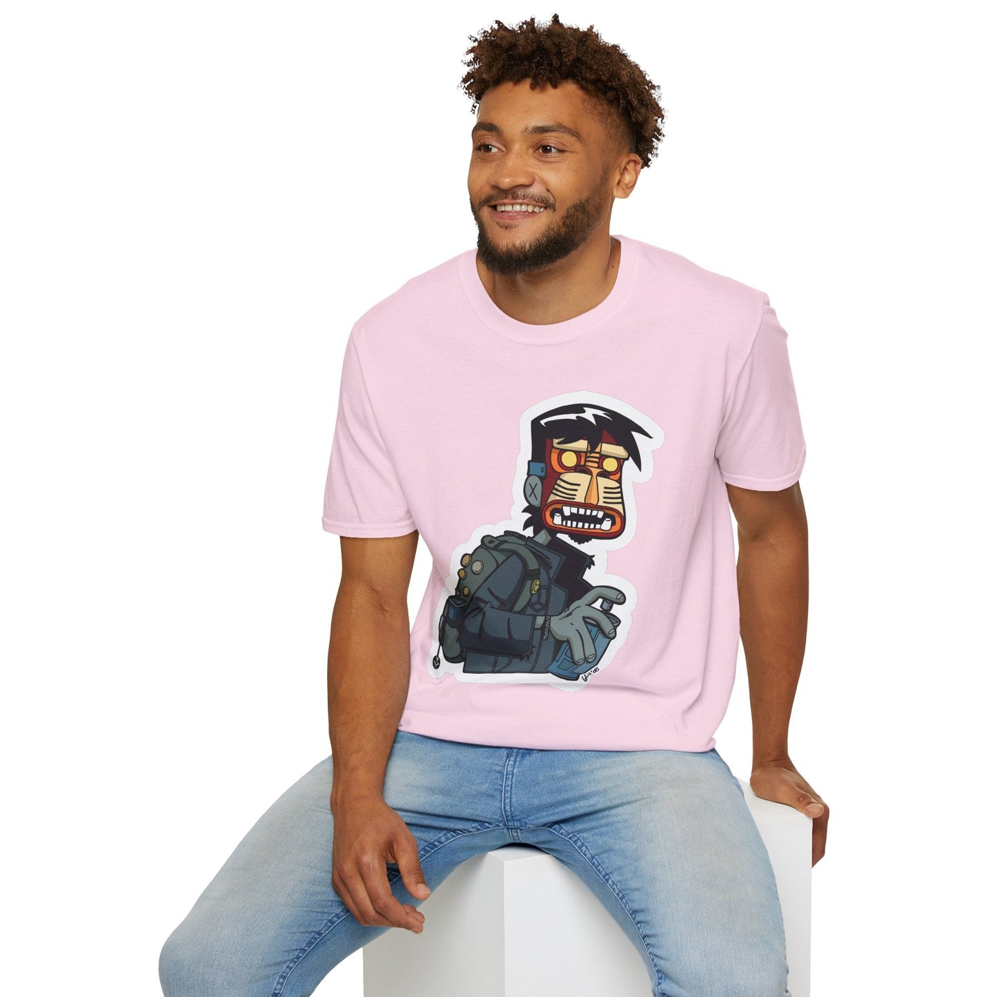 Cartoon T Shirt Animation T Shirt Funny Tee Shirt Unisex Short Sleeve Softstyle Cotton Tee 64000
