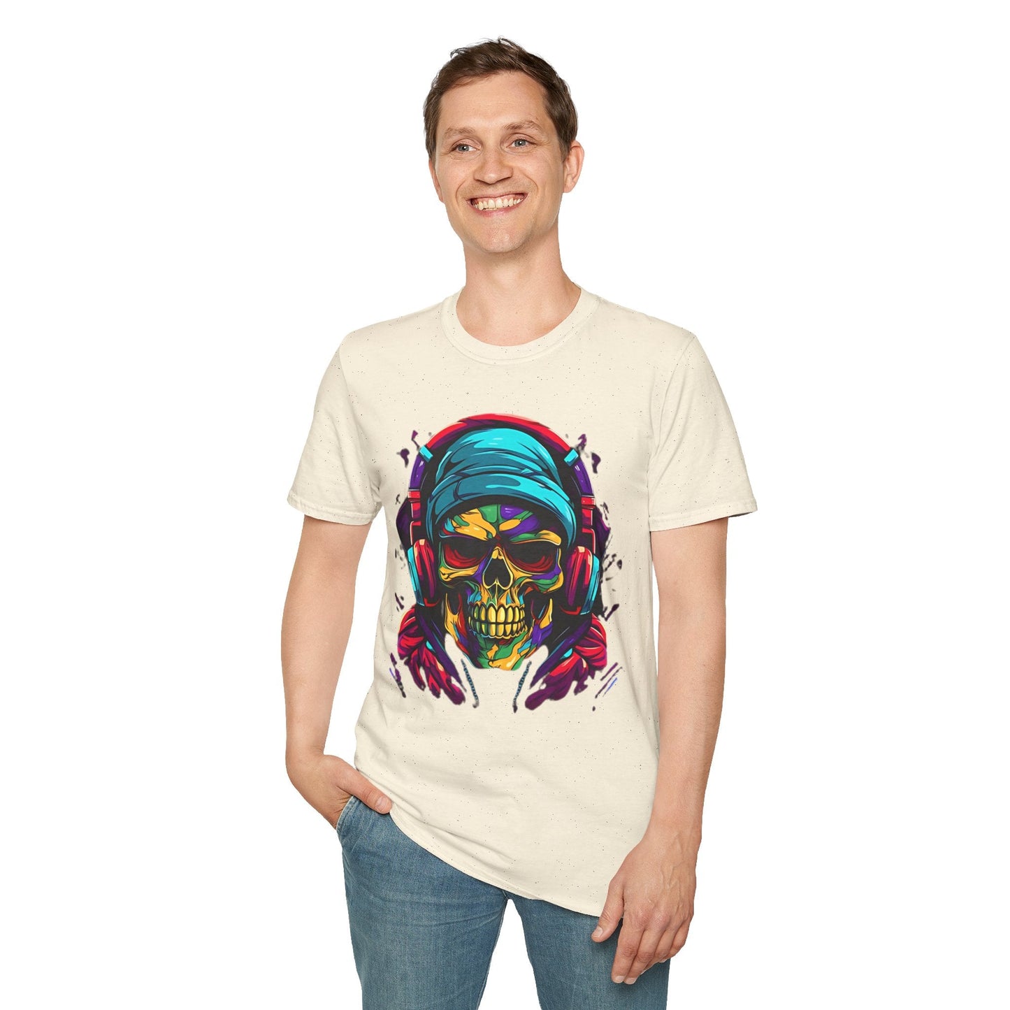 Skull T Shirt Unisex Skeleton Design Gildan Softstyle Cotton Tee for Men Women Durable