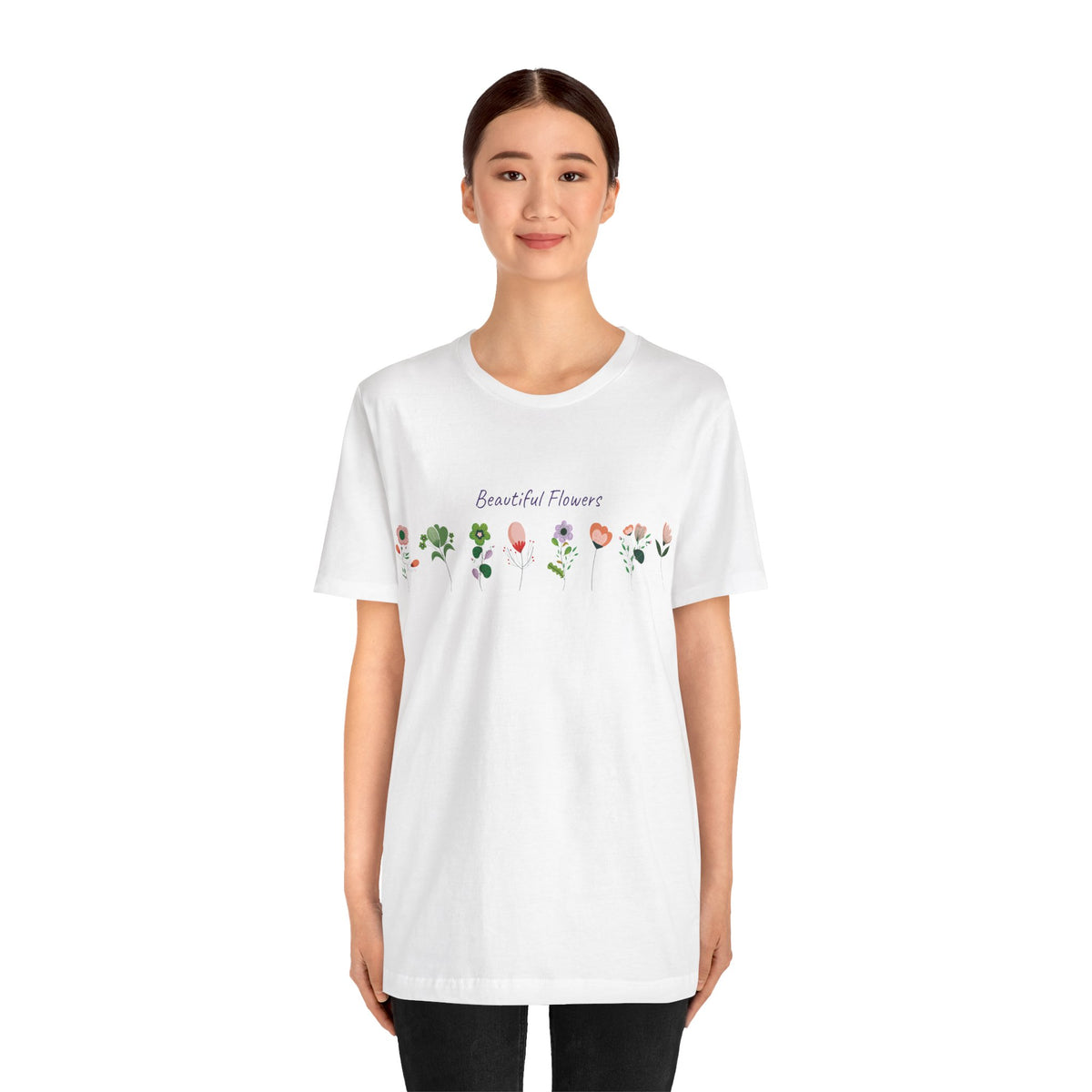 Floral Graphic Tee Shirt - Bella+Canvas Unisex 100 Cotton 51