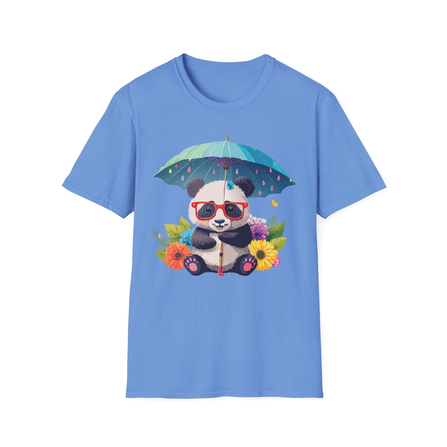 Panda Shirt Unisex Tee 100 Percent Ring Spun Cotton Softstyle Gildan 64000 Animal Print