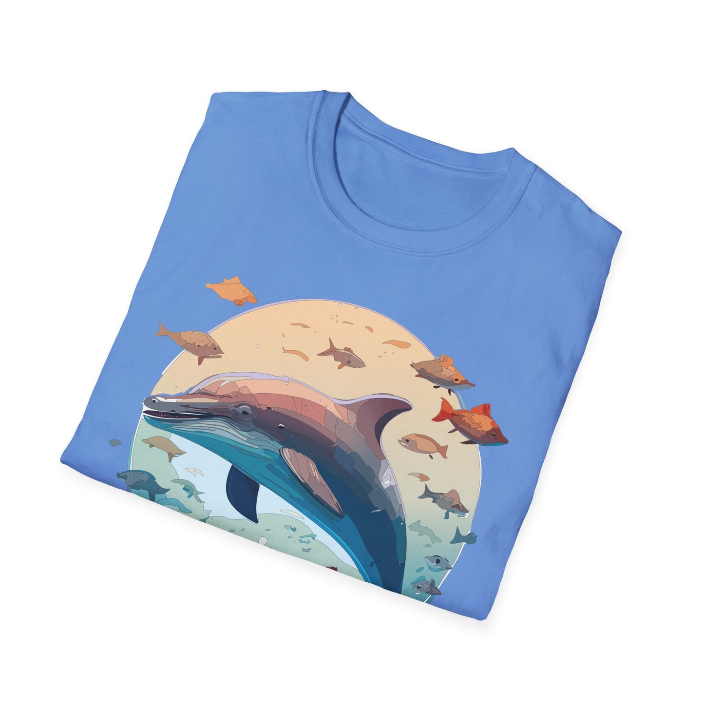 Dolphin Shirt Unisex Softstyle T Shirt 64000 100 Percent Ring Spun Cotton Tee For Everyday Comfort