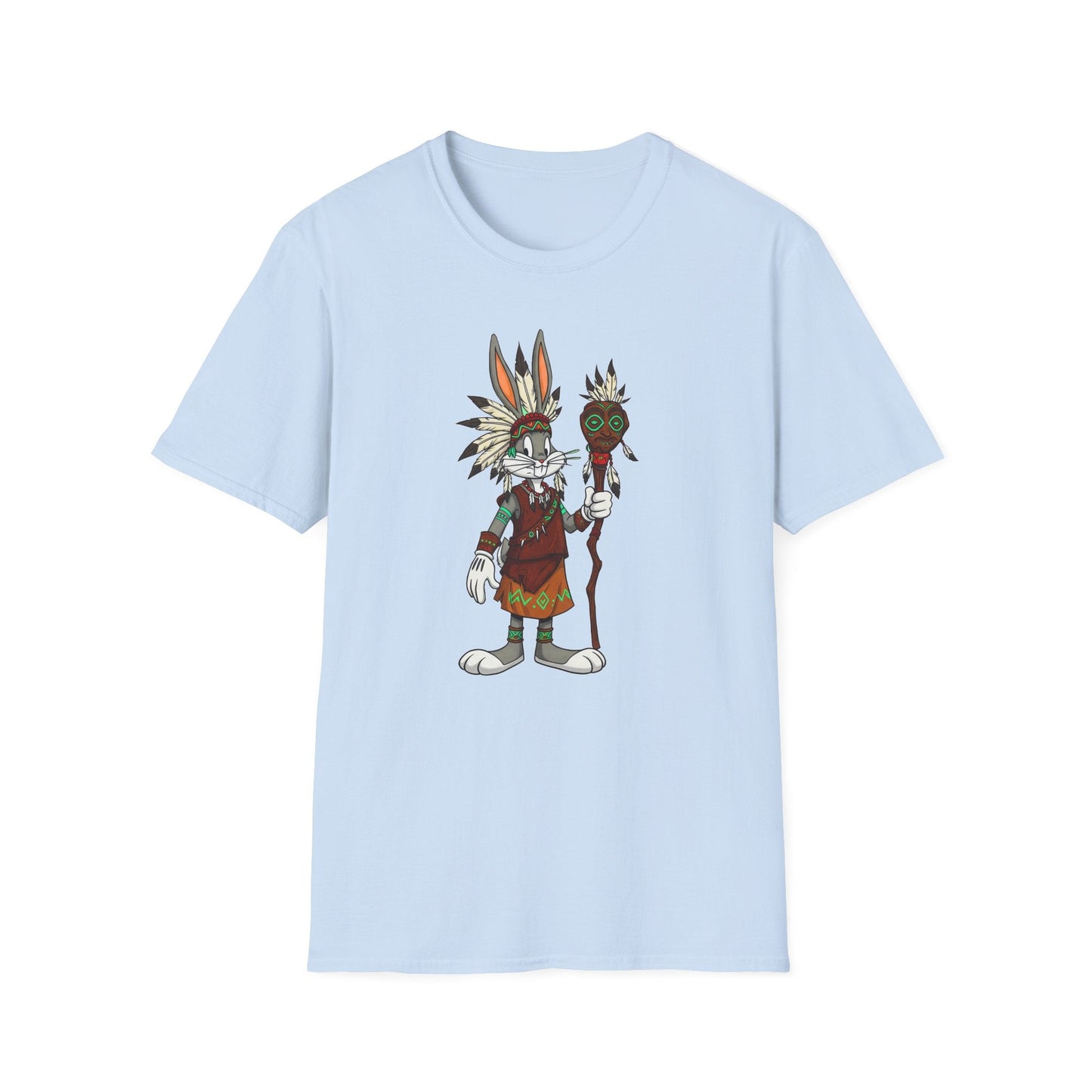 Bugs Bunny T Shirt Unisex Cartoon Character Design Gildan Softstyle 64000 Tee All Sizes