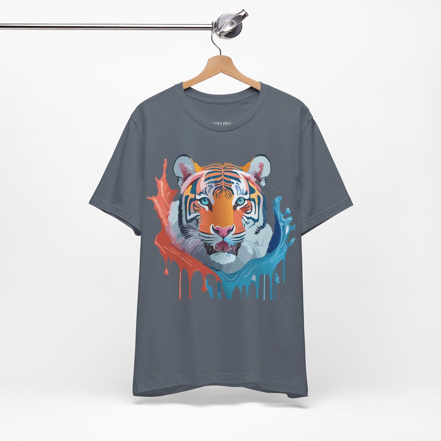 Tiger Graphic Tee Unisex Jersey Short Sleeve With Vintage Inspired Artwork By Adelpha