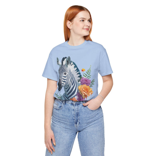 Zebra Graphic Unisex 100 Cotton Vintage Animal Art T-Shirt 5