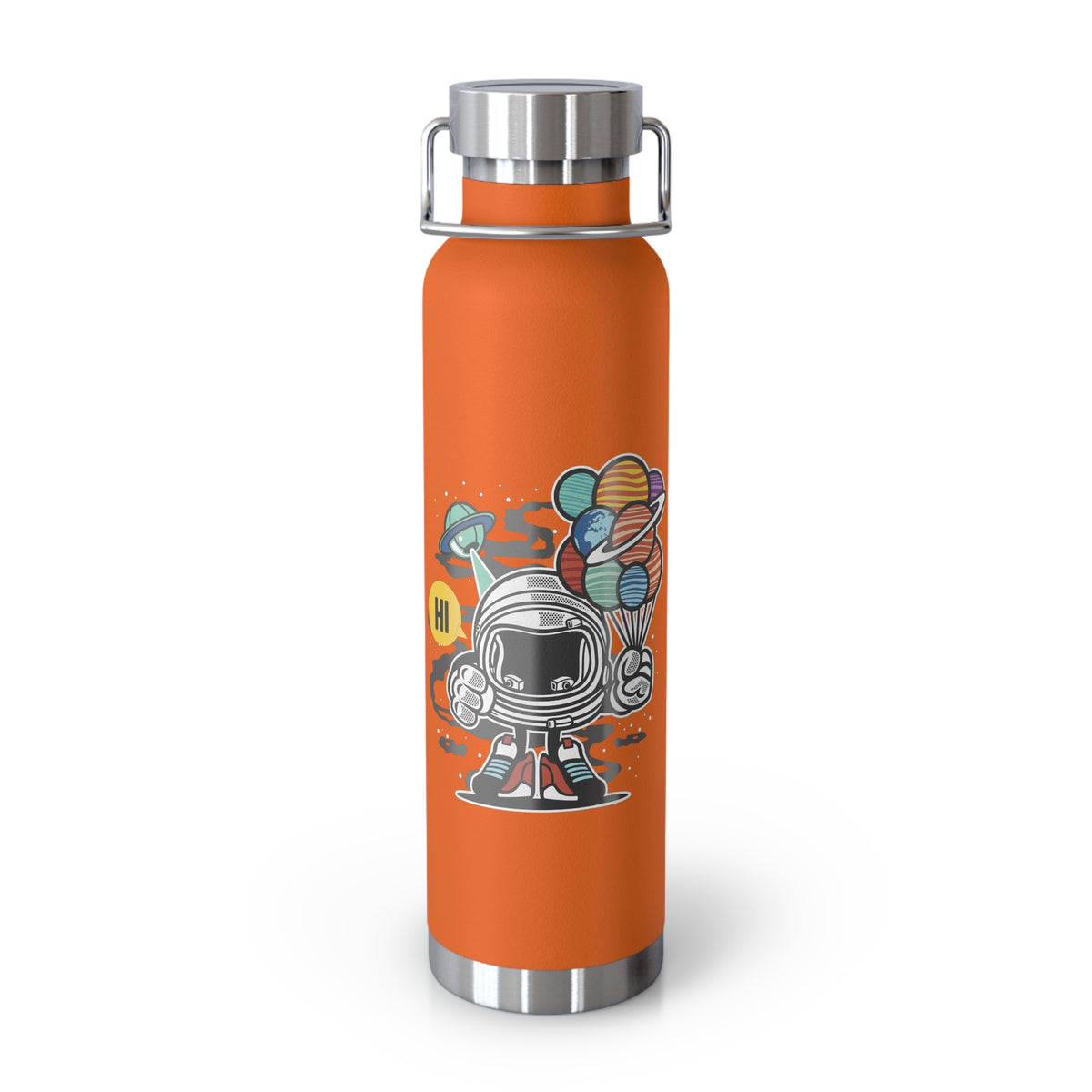 22oz Copper Insulated Water Bottle with Cartoon Design - CV86