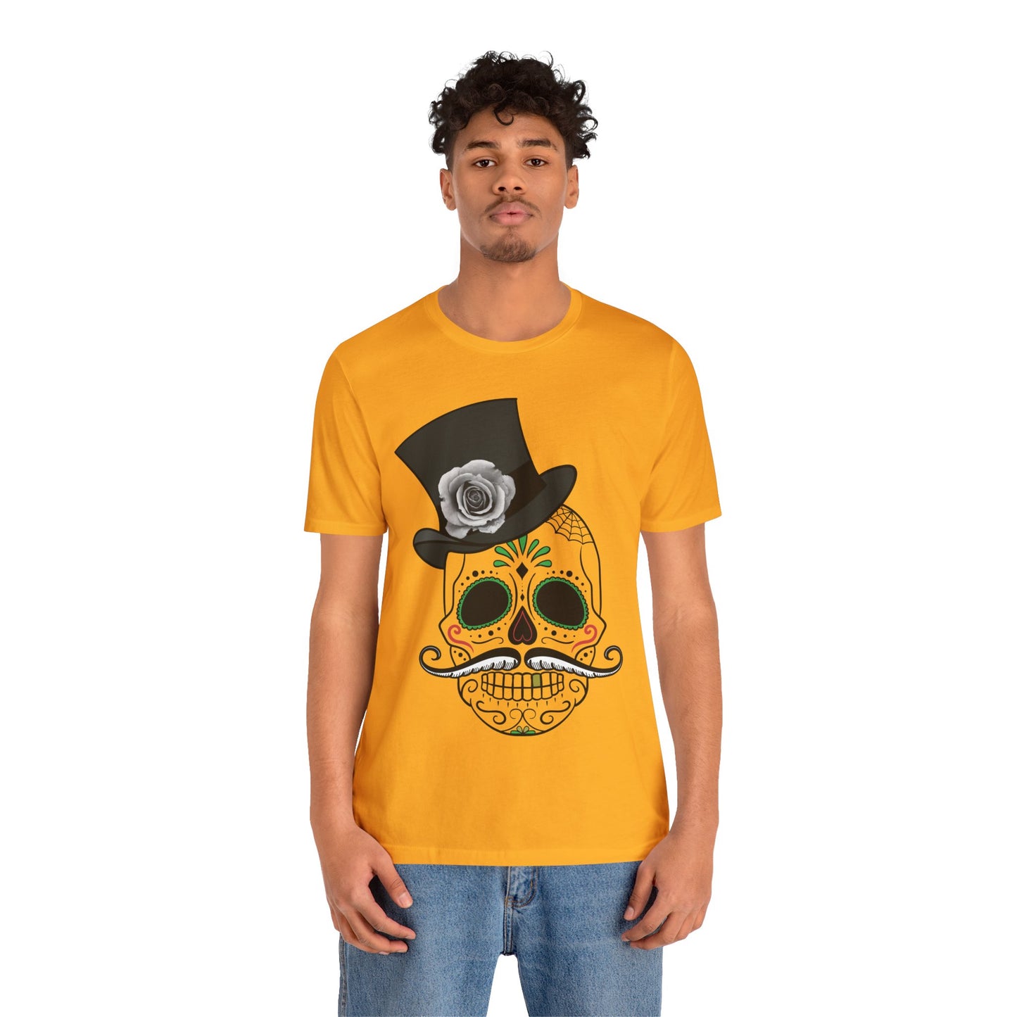 Unisex-T-Shirt aus Baumwolle mit Totenkopf