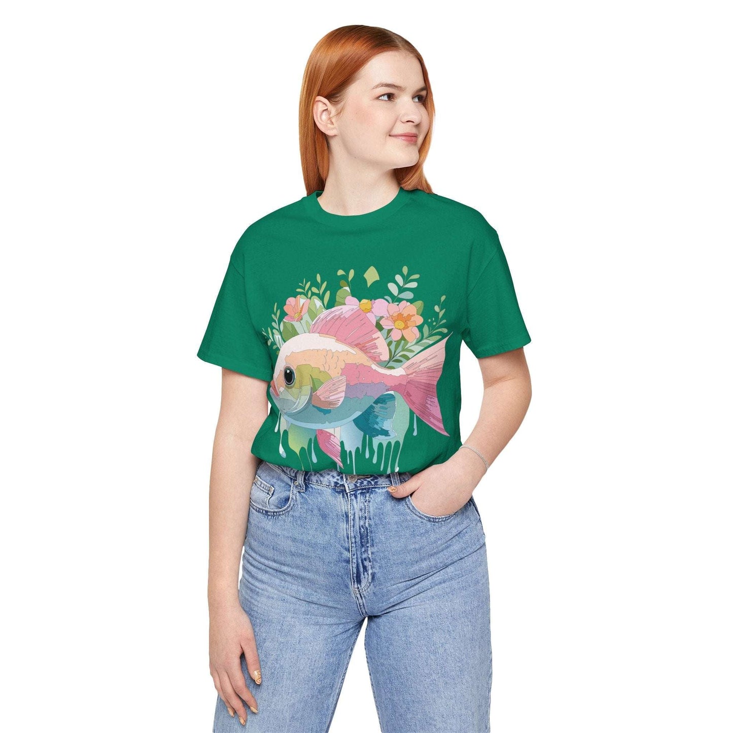 Fish Graphic Unisex 100 Cotton Vintage Artwork Tee 1