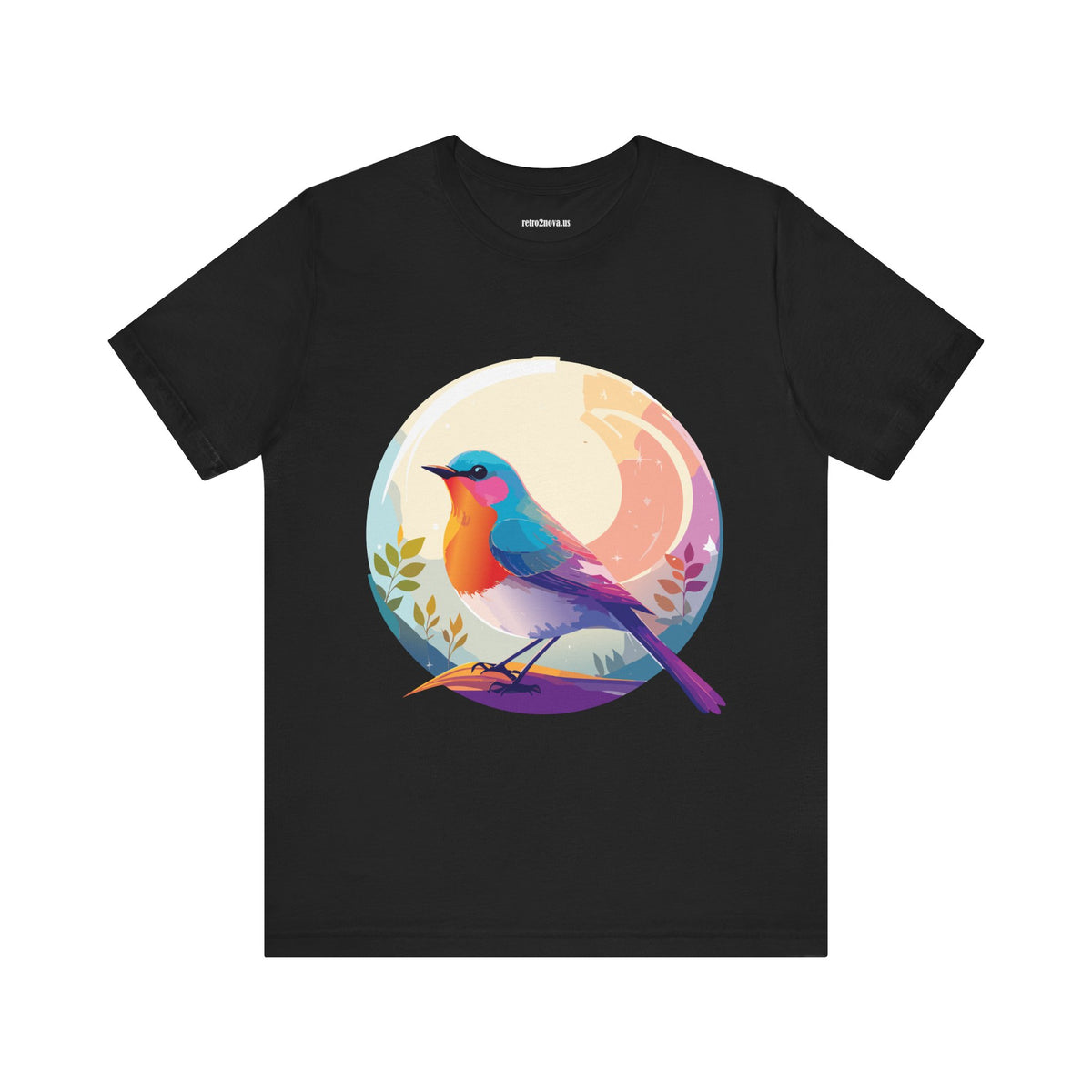 Bird Graphic Unisex Cotton Bella+Canvas Tee with Animal Design ab1