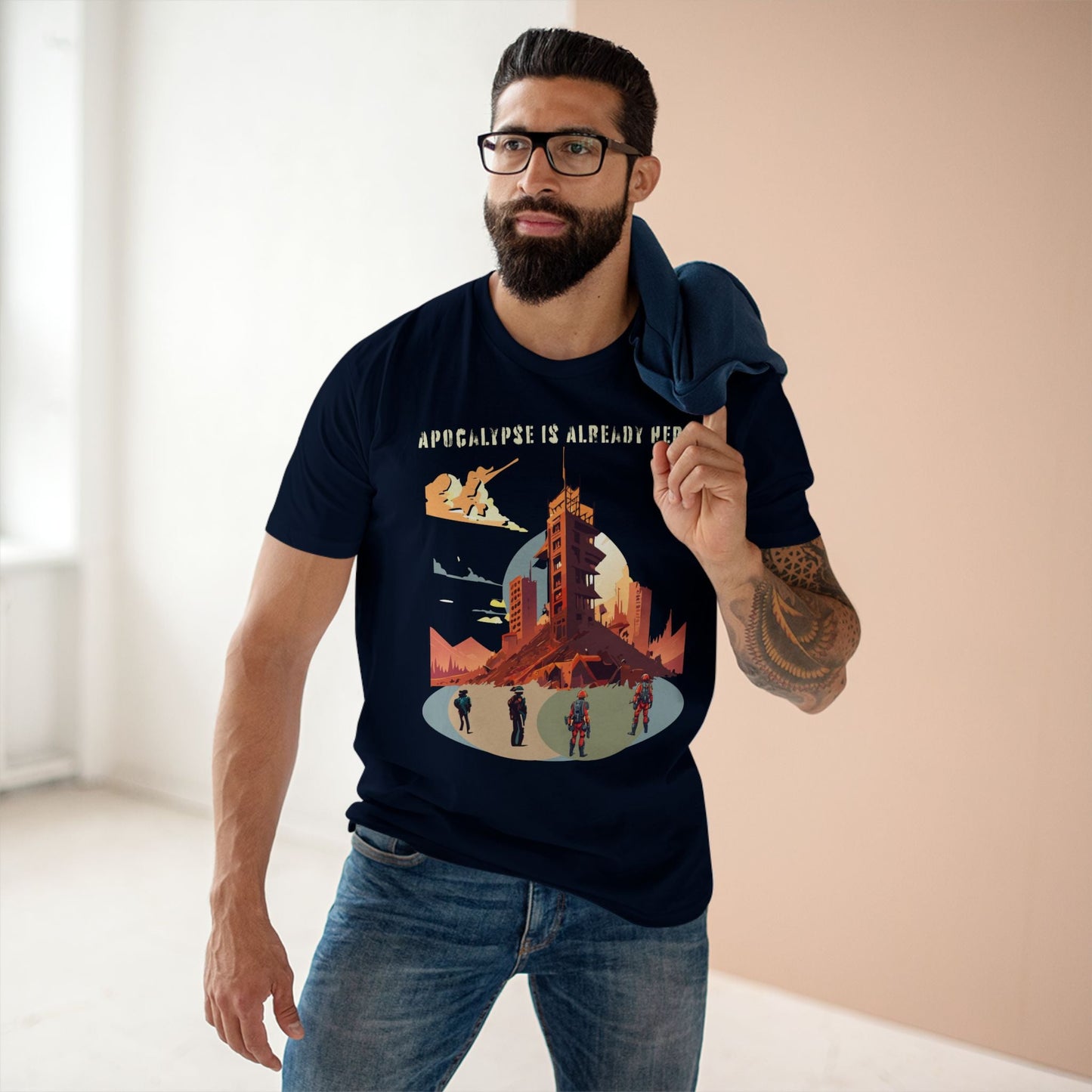 Cataclysm Doomsday Shirt Unisex Premium Cotton Tee With Original Retro Art Design