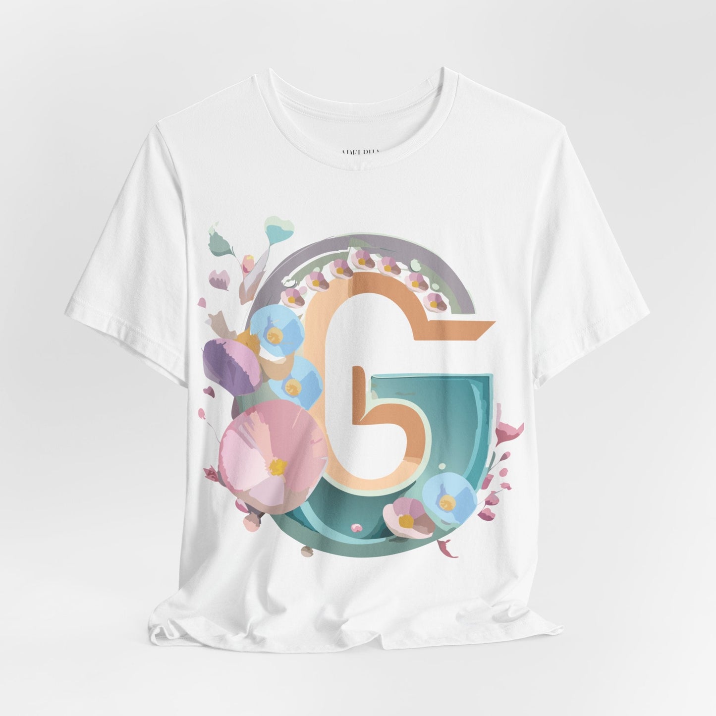 Letter G Graphic Tee Unisex Jersey Short Sleeve From Adelpha Art Design Vintage Inspired Shirt