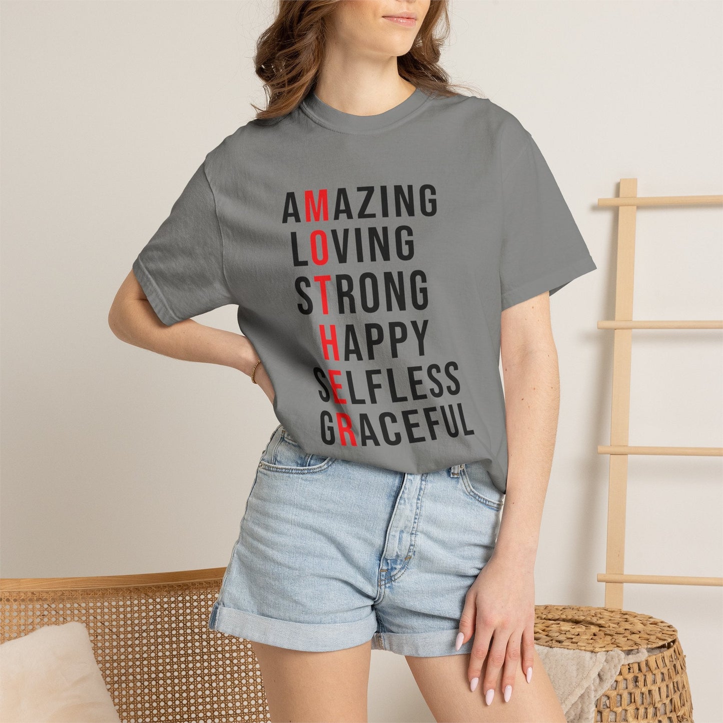 Mom T-shirt Mother's Day Mama Tee Unisex Comfort Colors Garment-Dyed Cotton h14