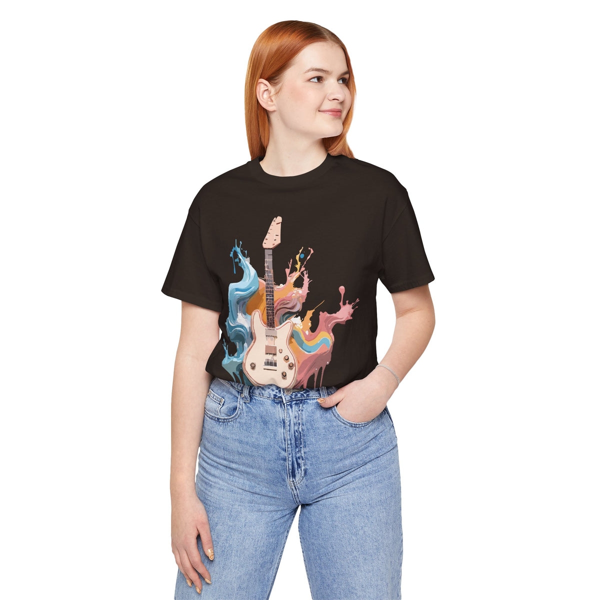 Music Graphic Unisex Cotton Bella+Canvas Tee with Art Design m119