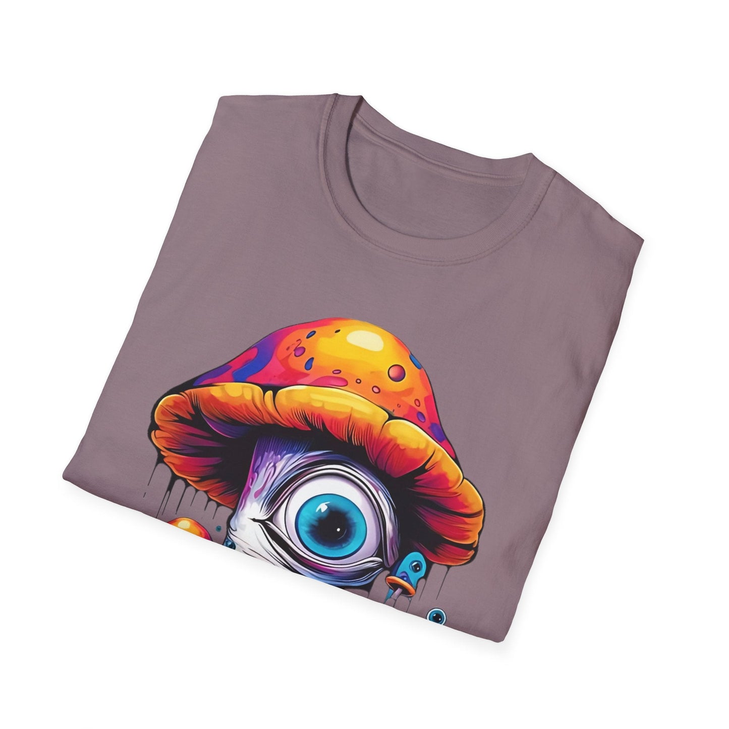 Funny Mashroom Graphic Unisex Softstyle Cotton With Cartoon Illustration Design 23