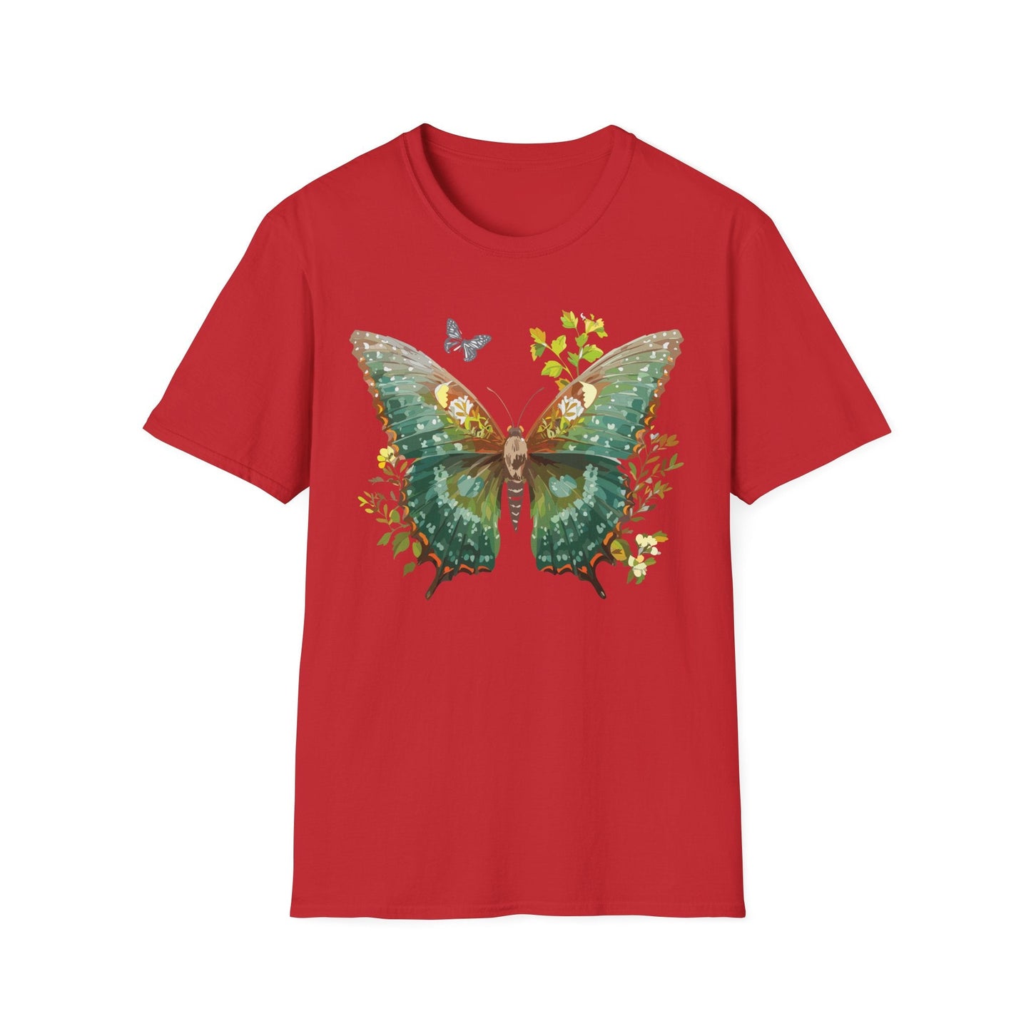 Butterfly Shirt Unisex T Shirt Monarch Print Gildan Softstyle 64000 Comfortable Everyday Wear