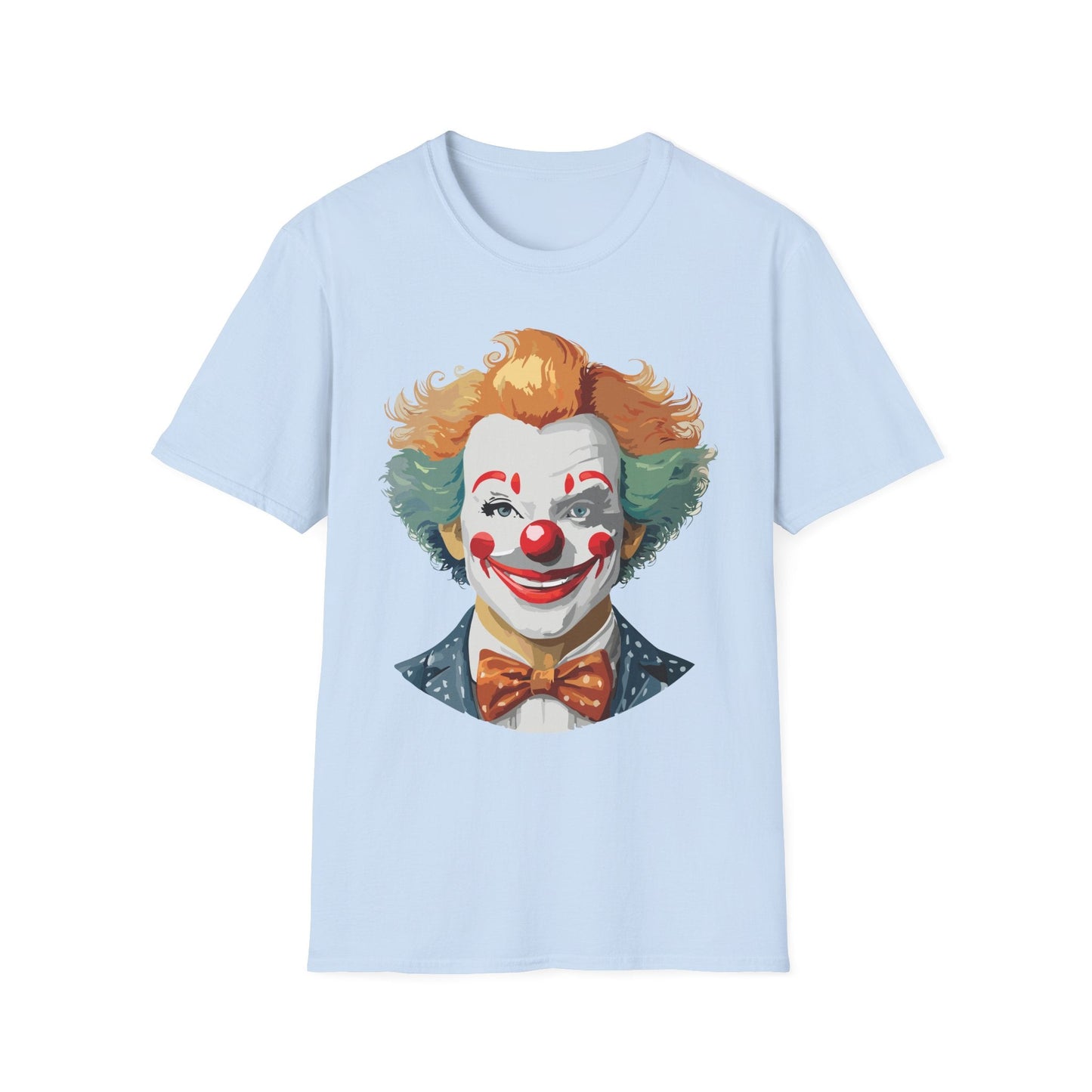 Unisex Short Sleeve Softstyle Clown T Shirt With Funny Man Circus Theme Tee Gildan 64000