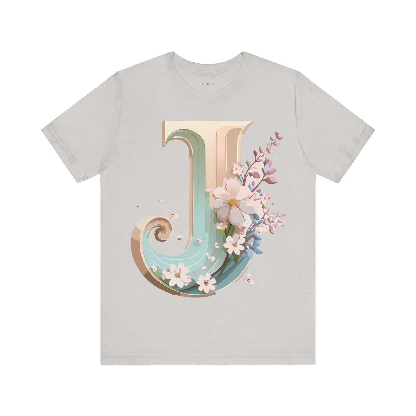 Adelpha Letter J Graphic Tee Unisex Jersey Short Sleeve Vintage Inspired Art Design Shirt