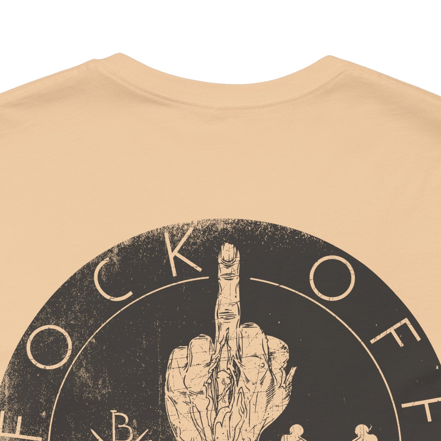 Middle Finger Skull Graphic Design Unisex Cotton T-Shirt A-11