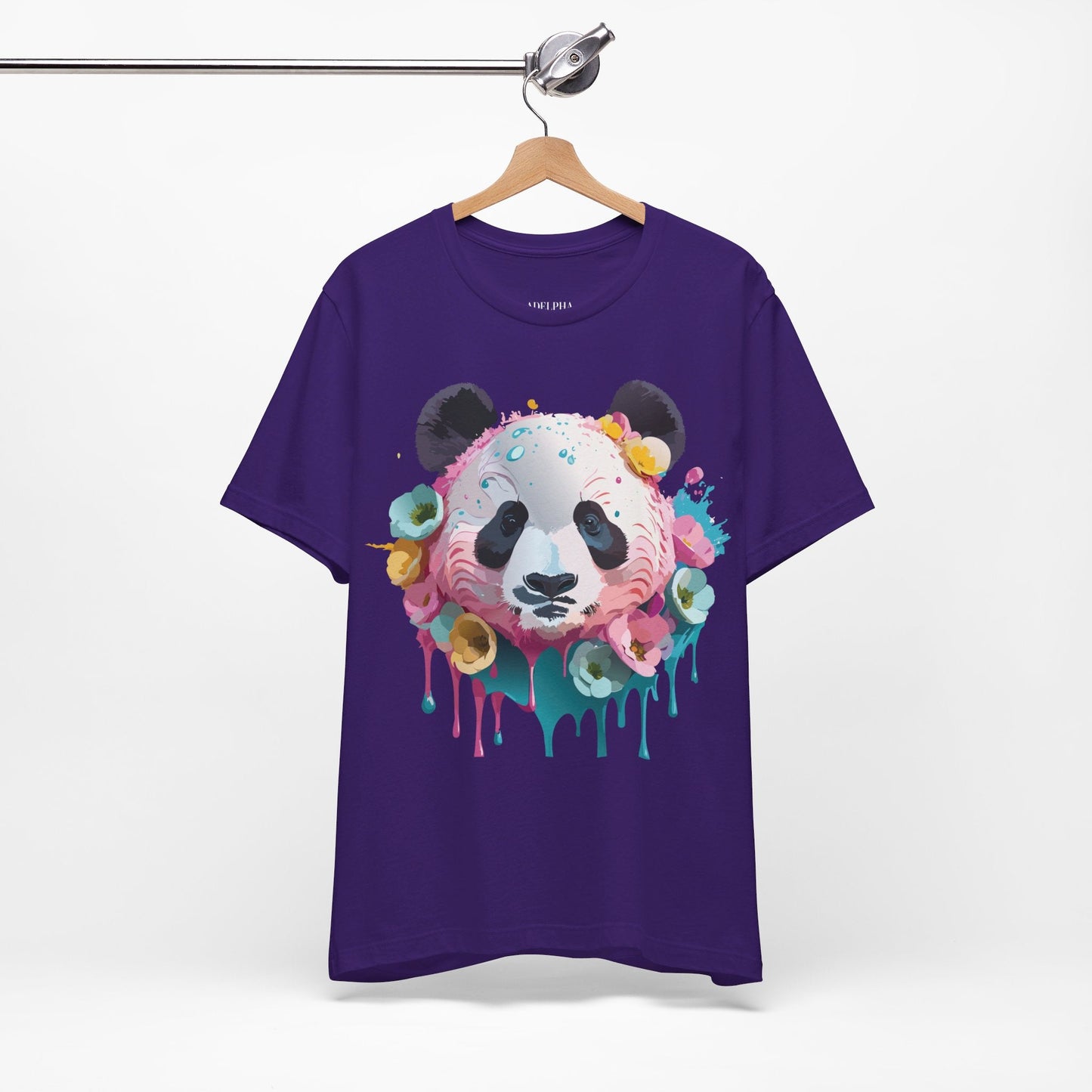 Panda Graphic Unisex 100 Cotton Vintage Art with Animal T-Shirt 5