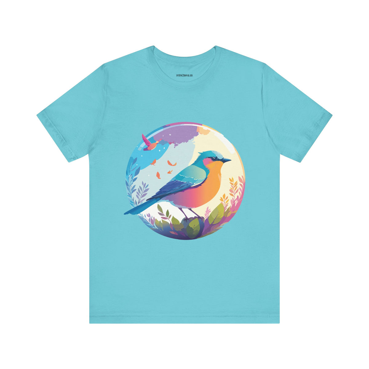 Bird Graphic Unisex Cotton Bella+Canvas Tee with Animal Design ab2