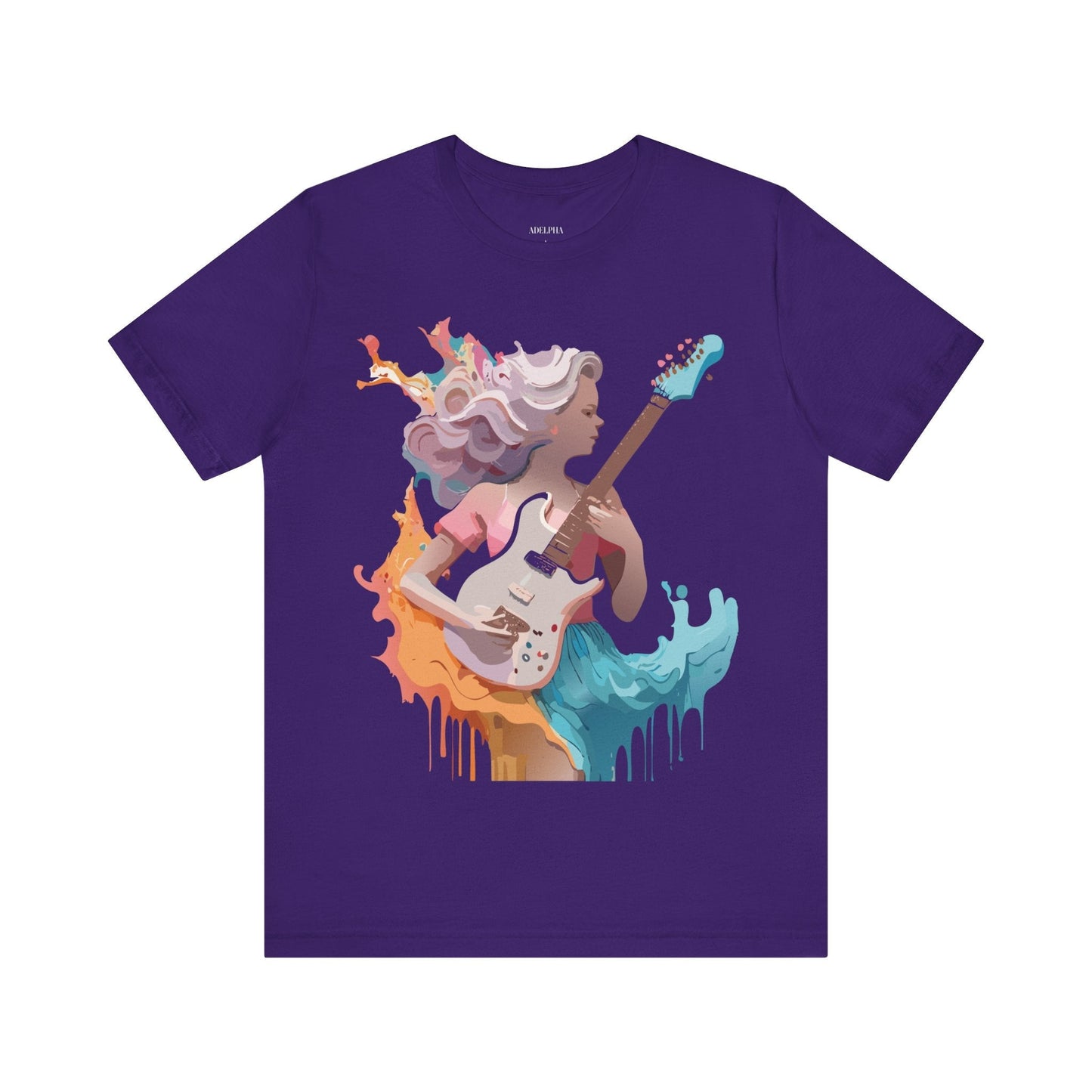 Adelpha Vintage Music Graphic Tee Unisex Short Sleeve Jersey Shirt for Everyday Wear