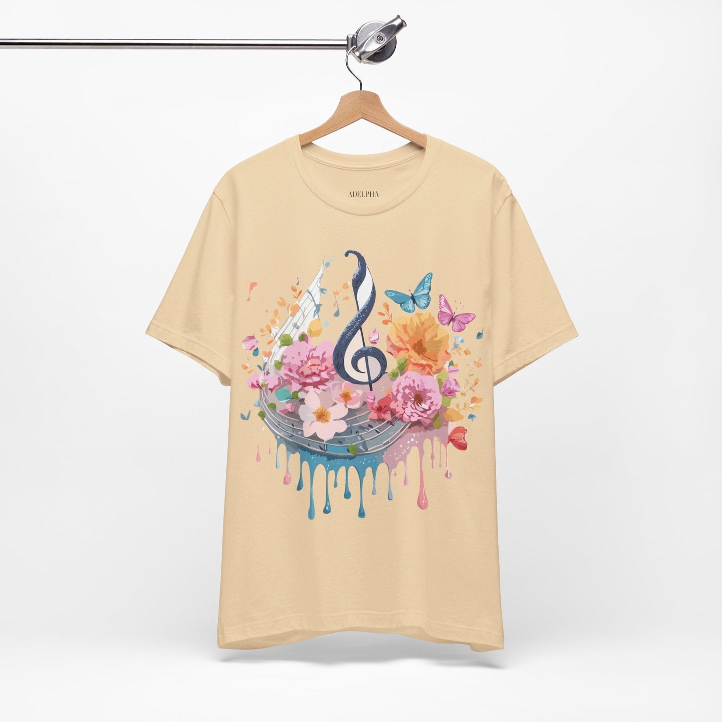 Adelpha Graphic T Shirt Unisex Jersey Short Sleeve Vintage Inspired Artwork Music Tee