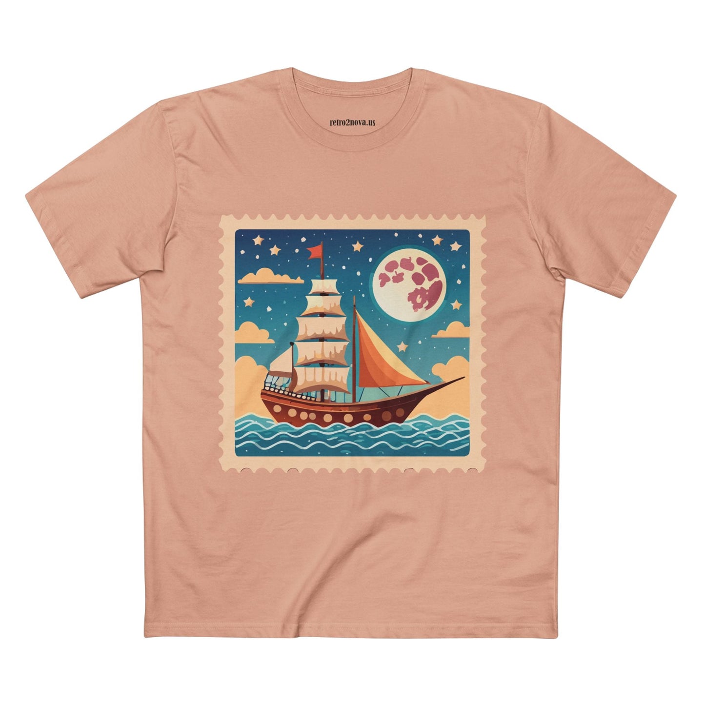 Postage Stamp Shirt Unisex Premium Cotton Tee With Original Art Design By Retro2Nova