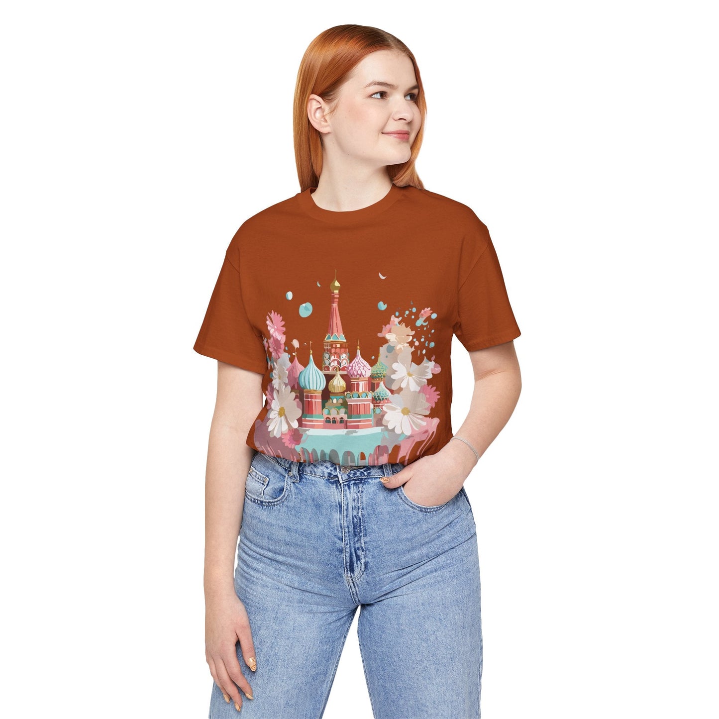 Unisex Moscow Tourist Shirt Graphic Tee by Adelpha Vintage Inspired Art Design Premium Quality