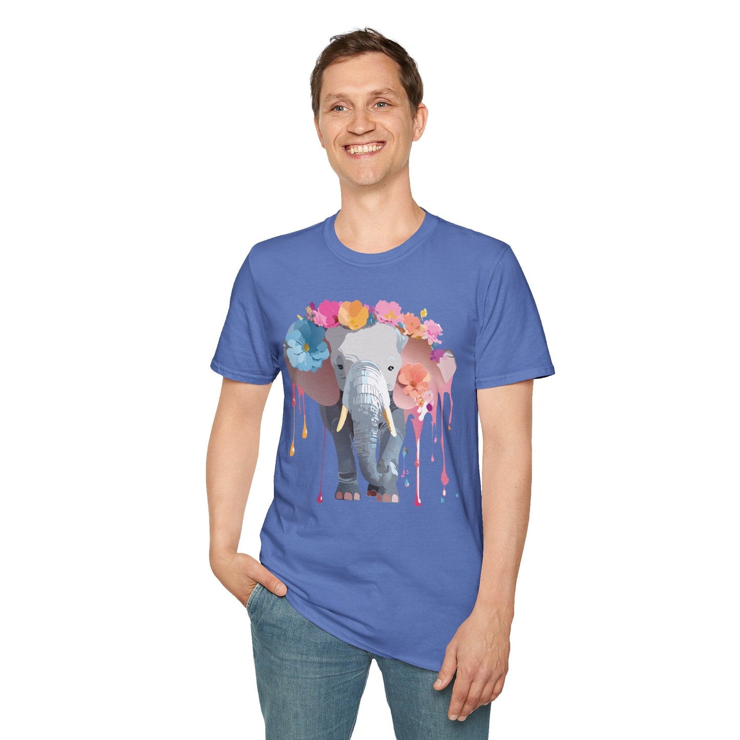 Elephant T Shirt Unisex Softstyle Gildan 64000 Elephant On T Shirt Animation Animals Tee