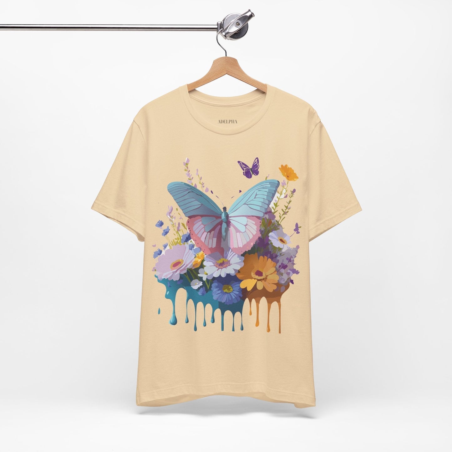 Butterfly Graphic Tee Unisex Short Sleeve Jersey Vintage Artwork Adelpha