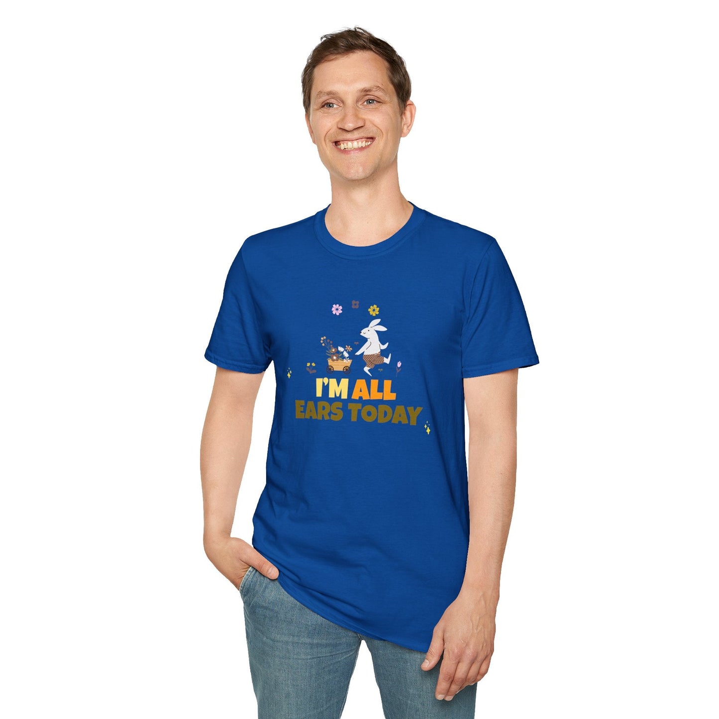 Easter Bunny T Shirt Unisex Gildan Softstyle Tee 100 Percent Ring Spun Cotton Easter Design