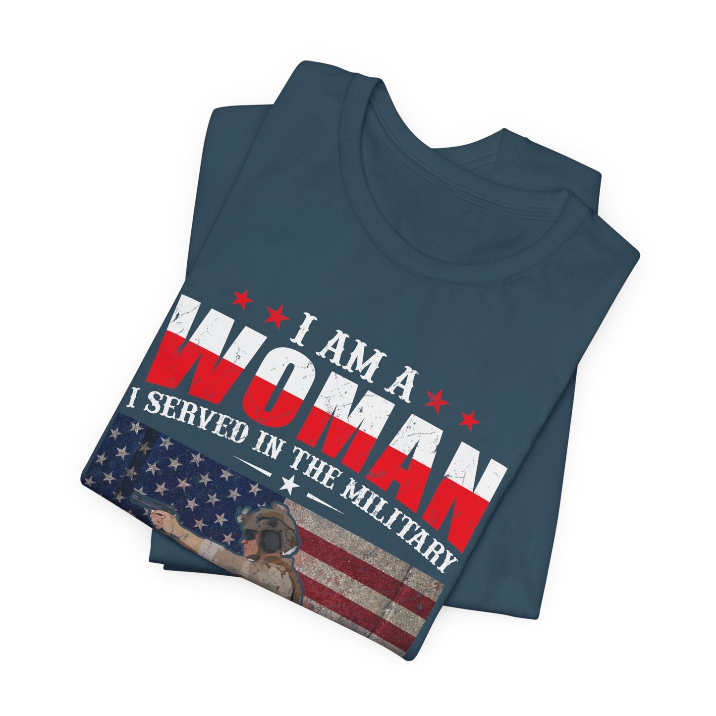Army Veteran Patriotic Graphic Design Unisex Cotton T-Shirt v27