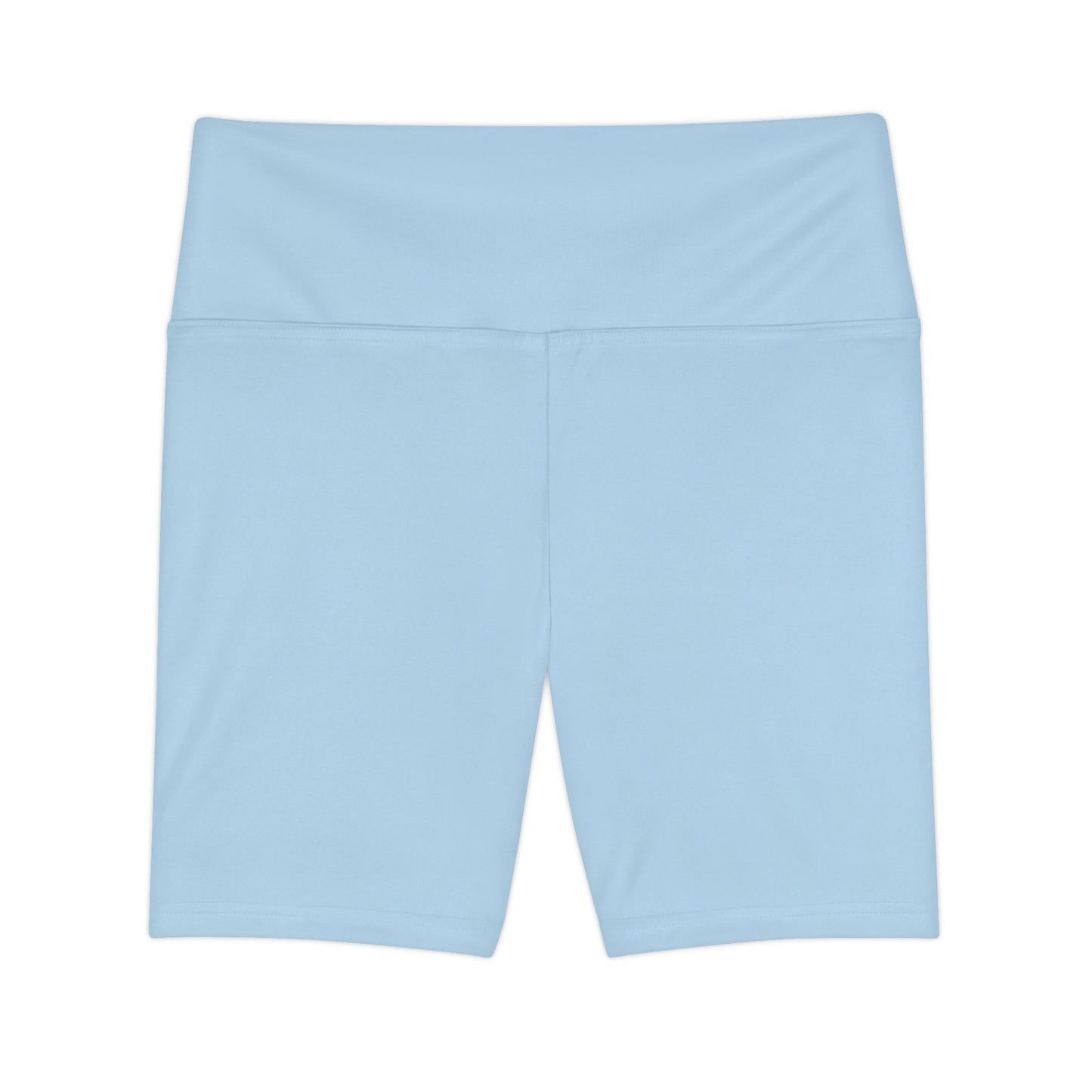 Pale Sky Women's Workout Shorts — Solid High-Waist Biker Shorts for Exercise & Everyday Wear