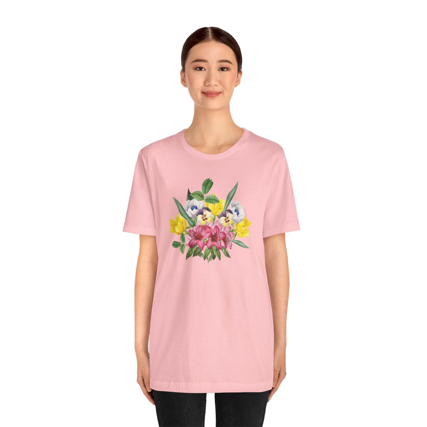 Tee-shirt en coton à imprimés floraux