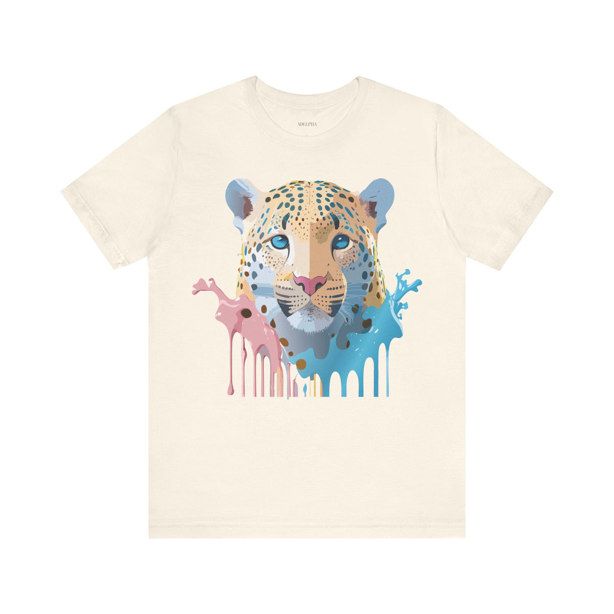 Cheetah Graphic Unisex Cotton Bella+Canvas Tee with Art Animal Design e300