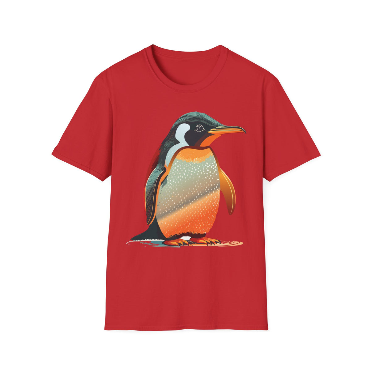 Colorful Penguin Illustration T-Shirt | Vibrant Penguin Artwork
