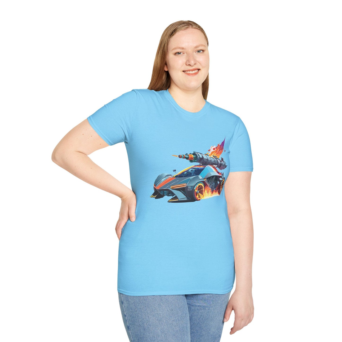 Car T Shirt for Car Lovers Unisex Softstyle Tee 64000 Hot Wheels Design Shirt with Cars