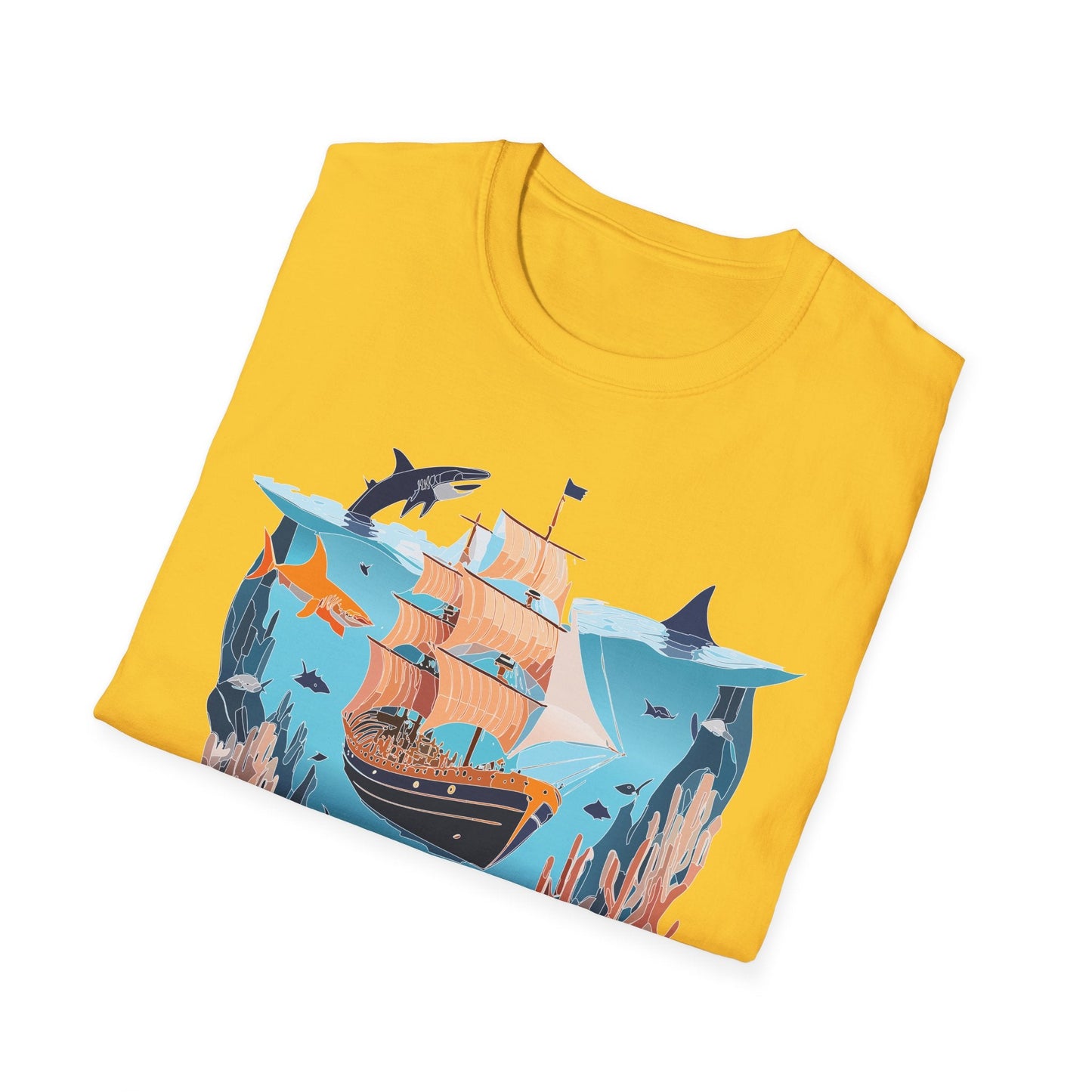 Ocean Graphic Unisex Softstyle Cotton Tee 17