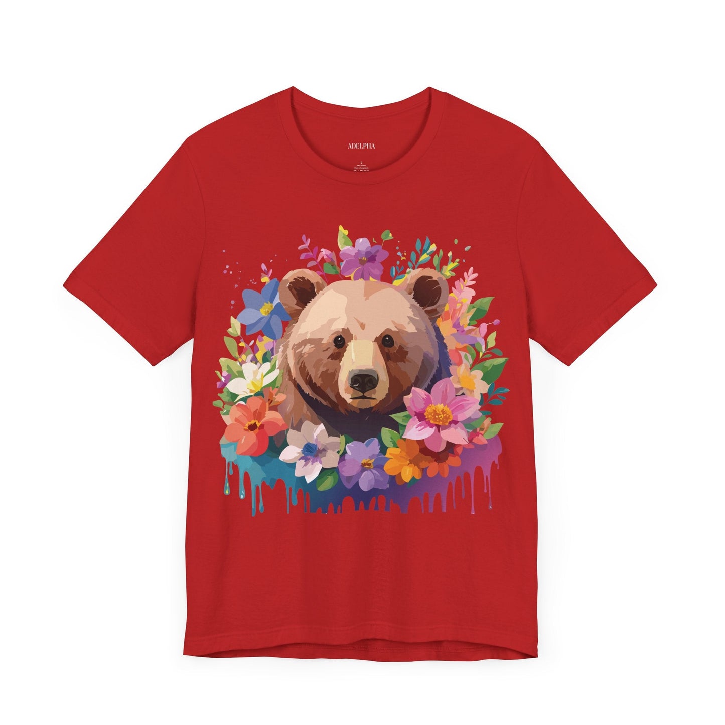 Bear Graphic Unisex 100 Cotton Short Sleeve Art Design Vintage T-Shirt 4