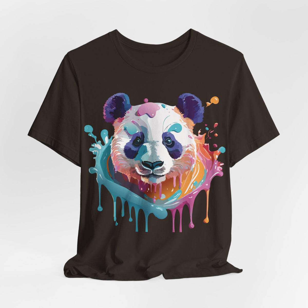 Panda Graphic Unisex Cotton Bella+Canvas Tee with Art Animal Design e53