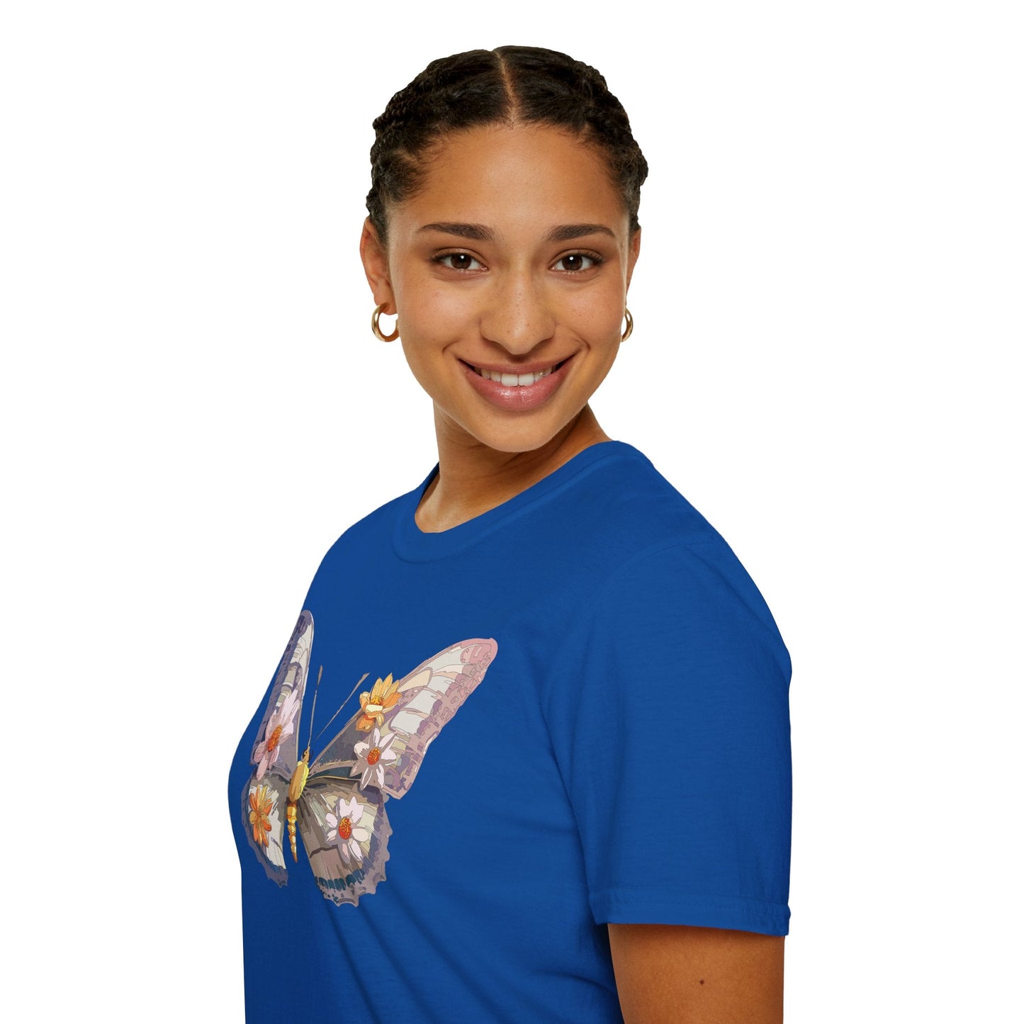 Butterfly Shirt Unisex Short Sleeve Tee Monarch Butterfly Design Gildan Softstyle 64000