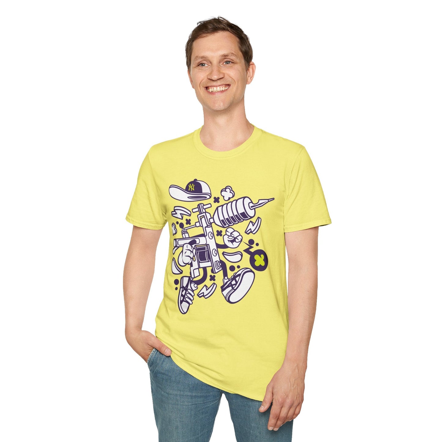 Cartoon Animation T Shirt Funny Tee Shirt Unisex Gildan Softstyle 64000 100 Percent Ring Spun Cotton