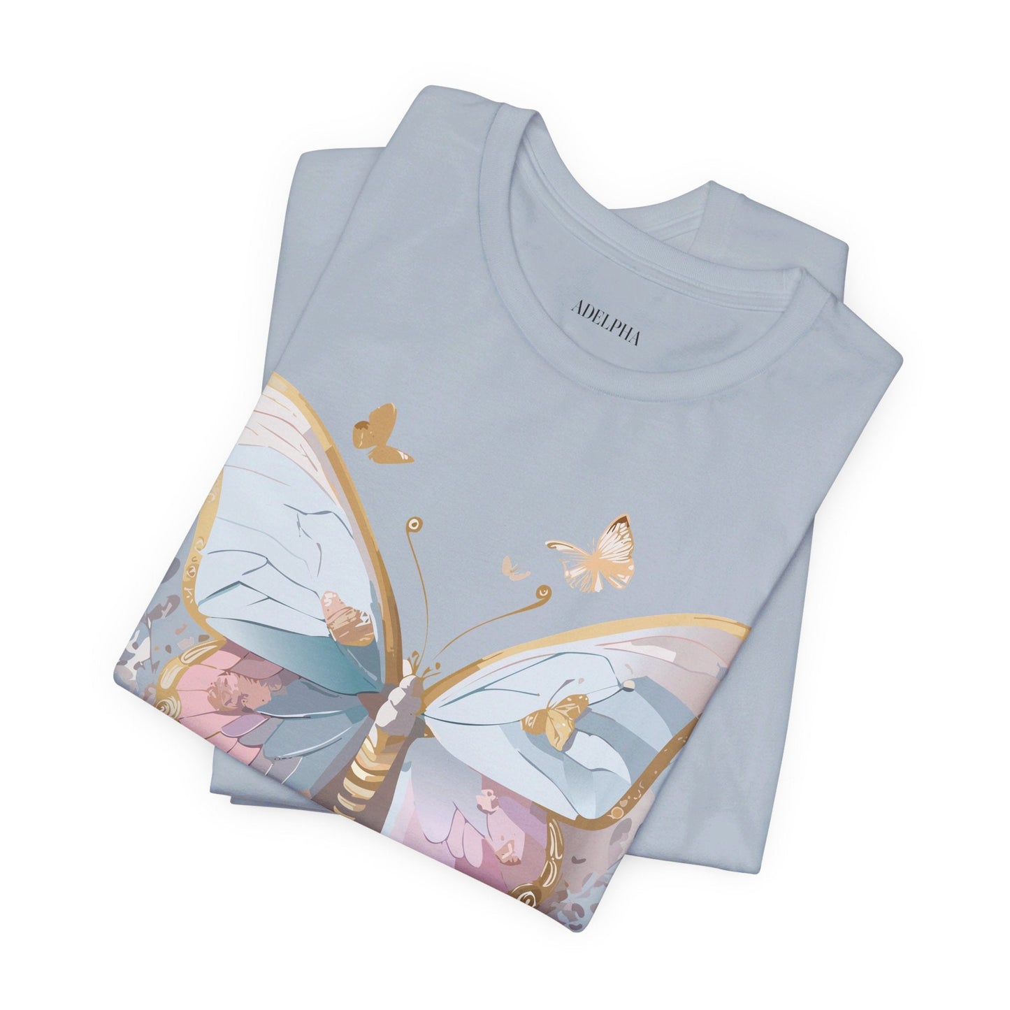 Unisex Graphic Tee Featuring Adelpha Artwork Vintage Butterfly Inspired Short Sleeve
