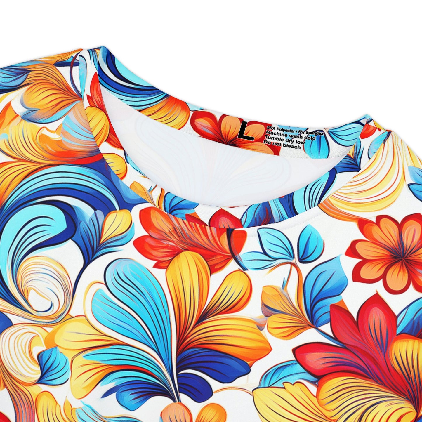 Women Poly Span T-Shirt with Floral Print