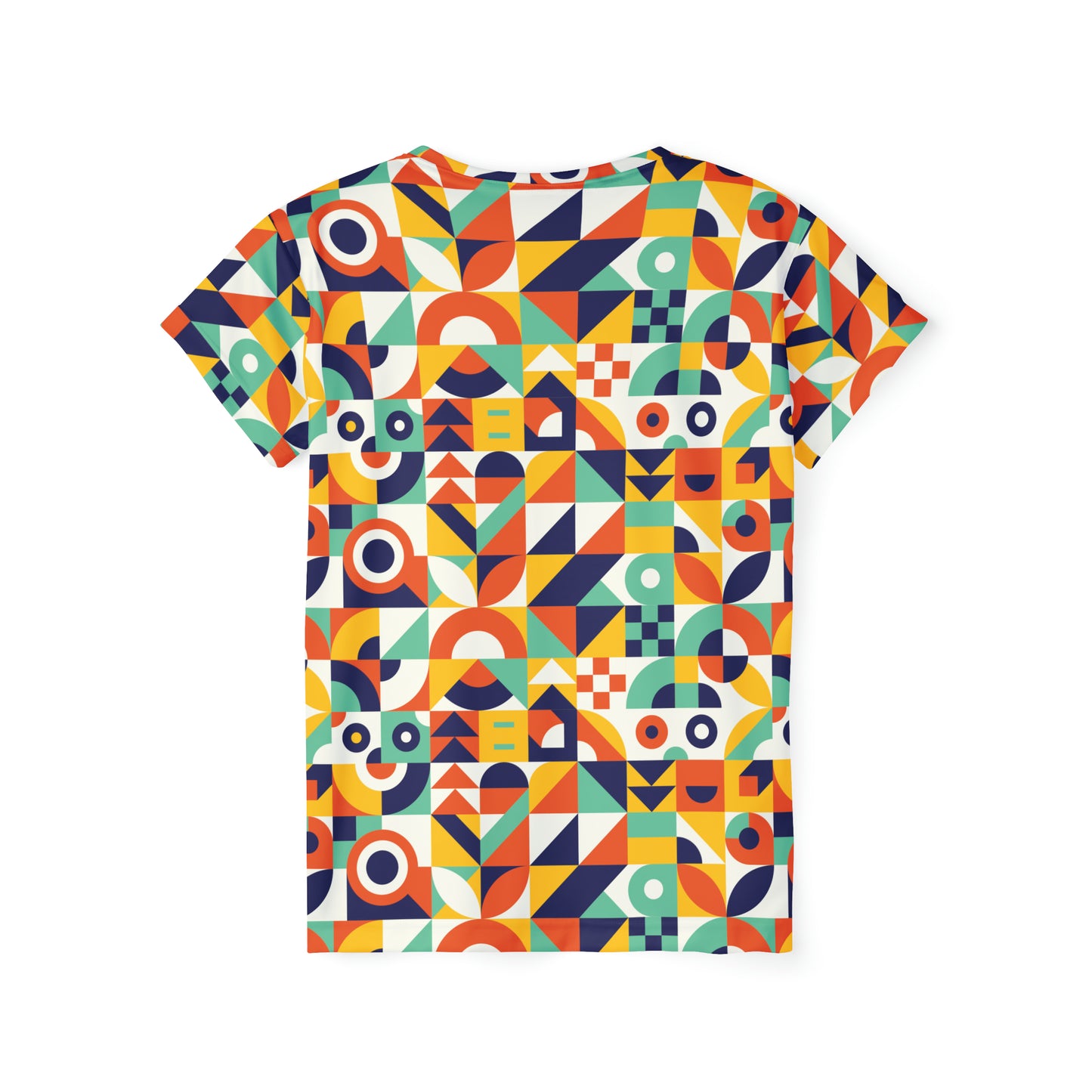 Poly Jersey Tee Shirt with abstract prints