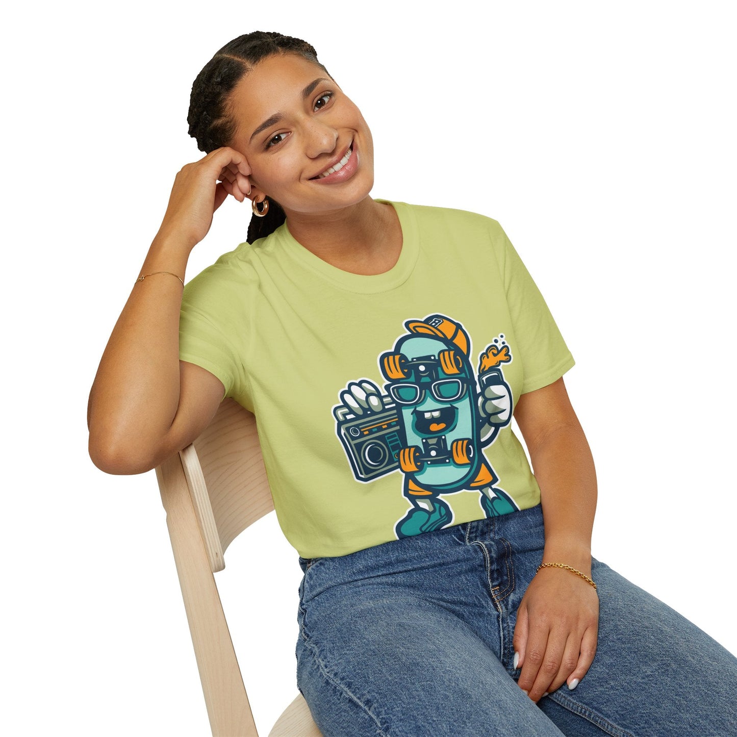 Cartoon Animation T Shirt Unisex Funny Tee Gildan Softstyle 64000 Ring Spun Cotton
