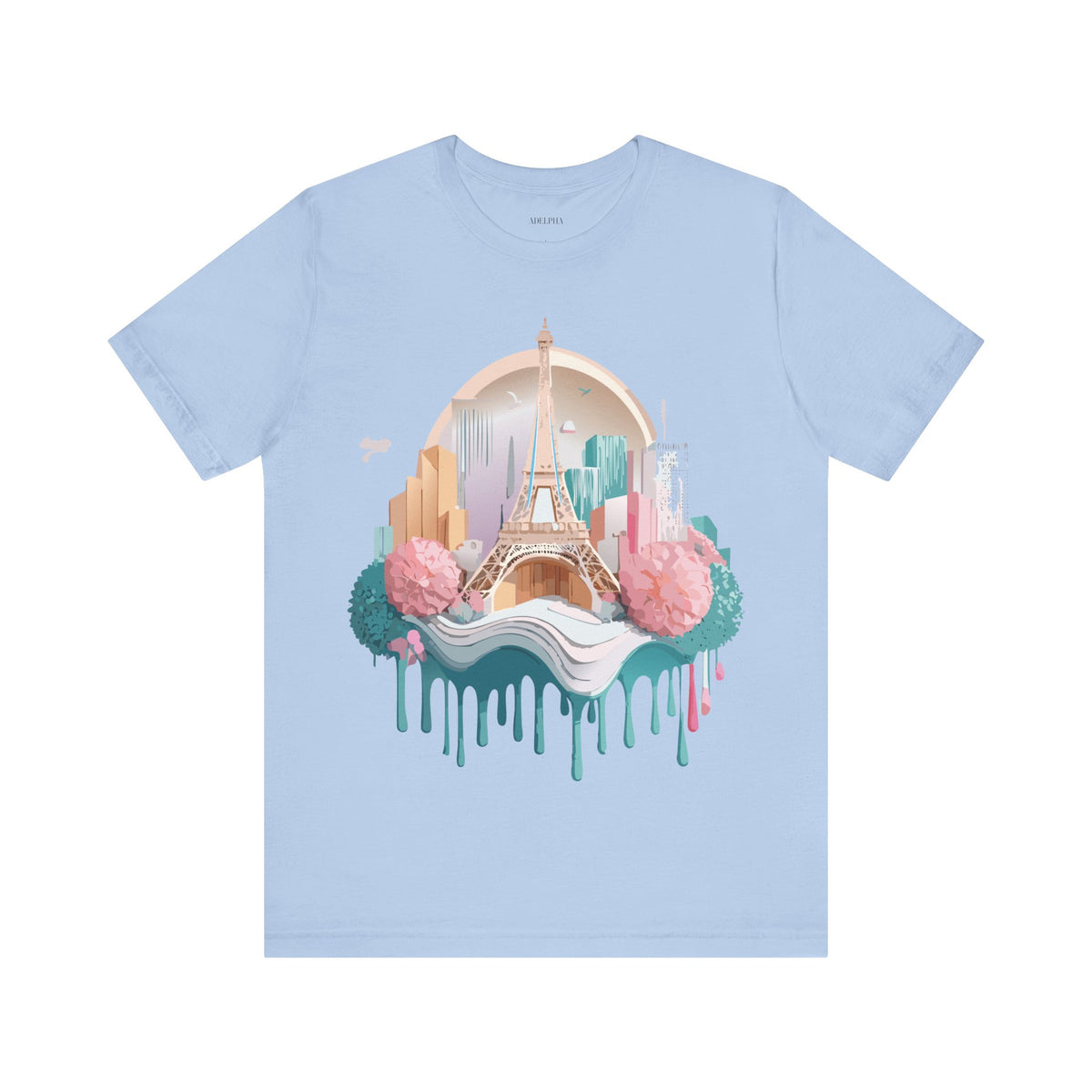 Paris Travel Tourist Graphic Design Unisex Bella+Canvas Cotton T-Shirt e322