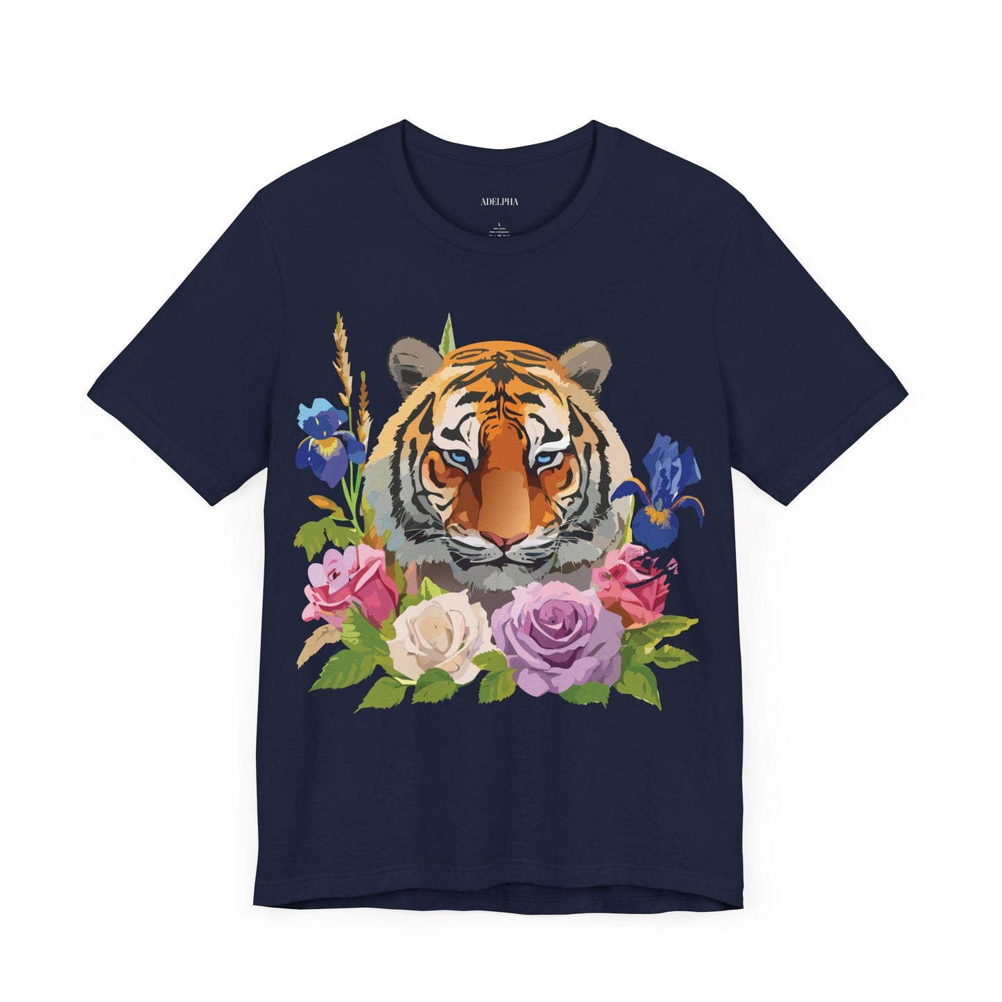 Tiger Graphic Tee Unisex Short Sleeve Tee With Vintage Inspired Artwork By Adelpha