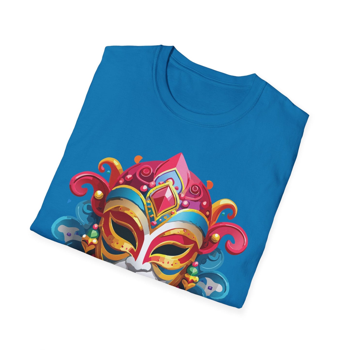 Mask Graphic Unisex Cotton Masquerade Design Artwork Tee 14